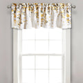 Floral Yellow Polyester Room Darkening Valance V66625