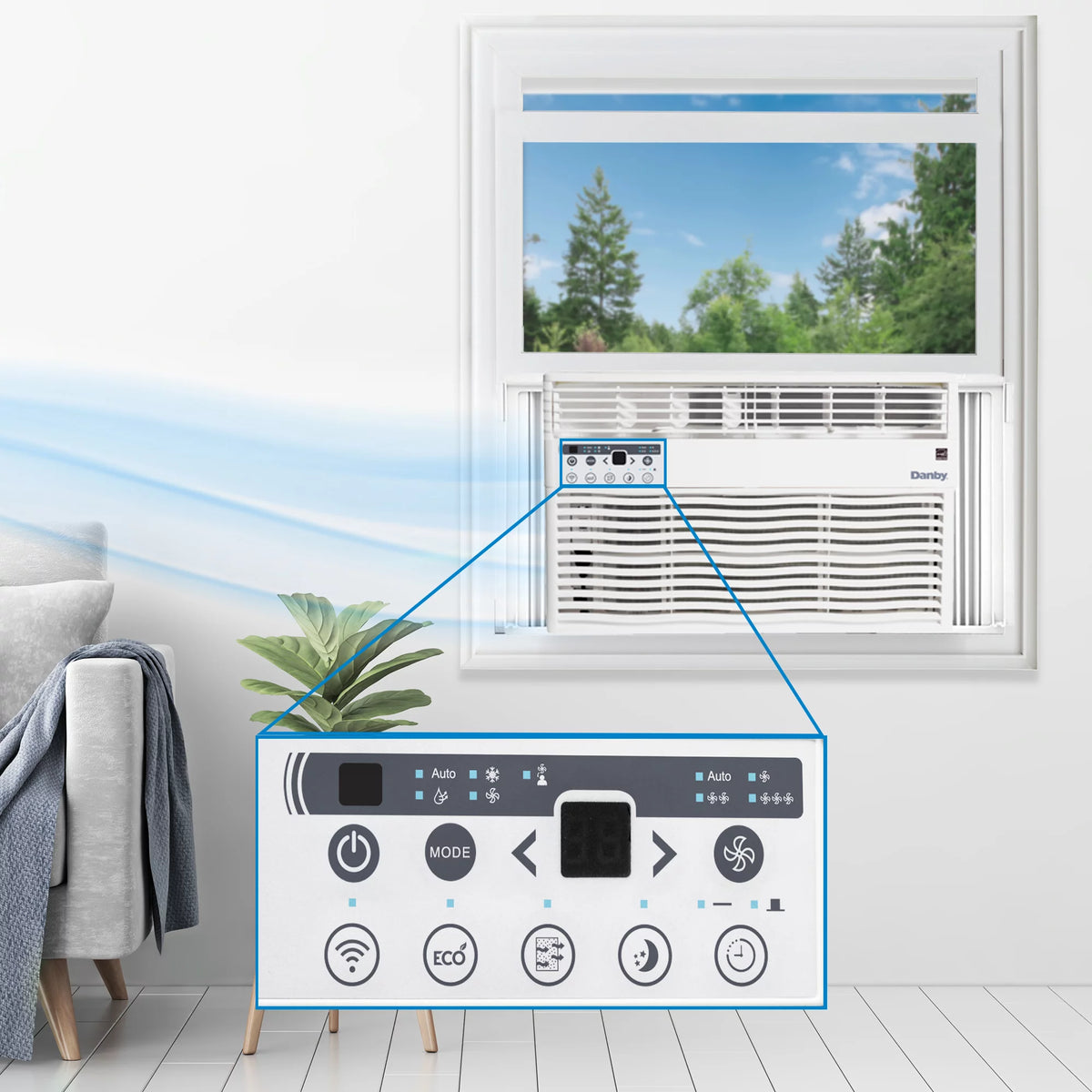8000 BTU White Window AC X54798