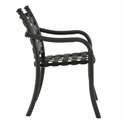Stacking Patio Dining Chair Obsidian Vinyl F580060