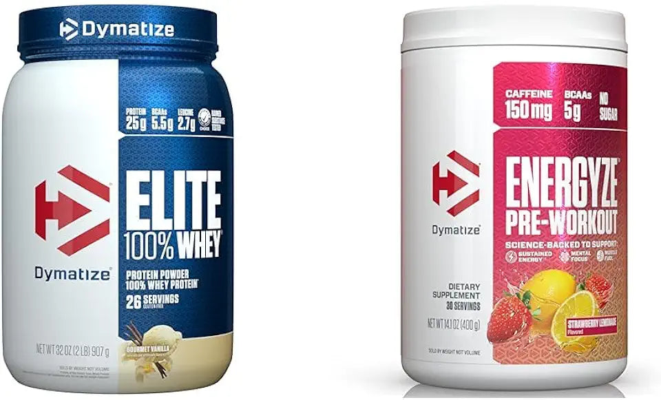 Gourmet Vanilla Whey Protein Powder, Strawberry Lemonade Pre-Workout Bundle V23119