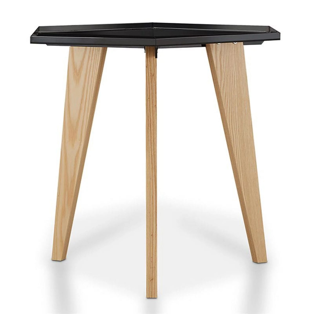 Black Metal Tray-Top End Table W3619