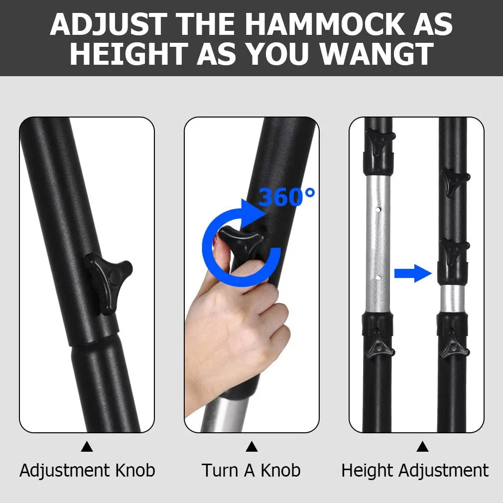 Hammock Chair Stands Solid Steel Black X6119
