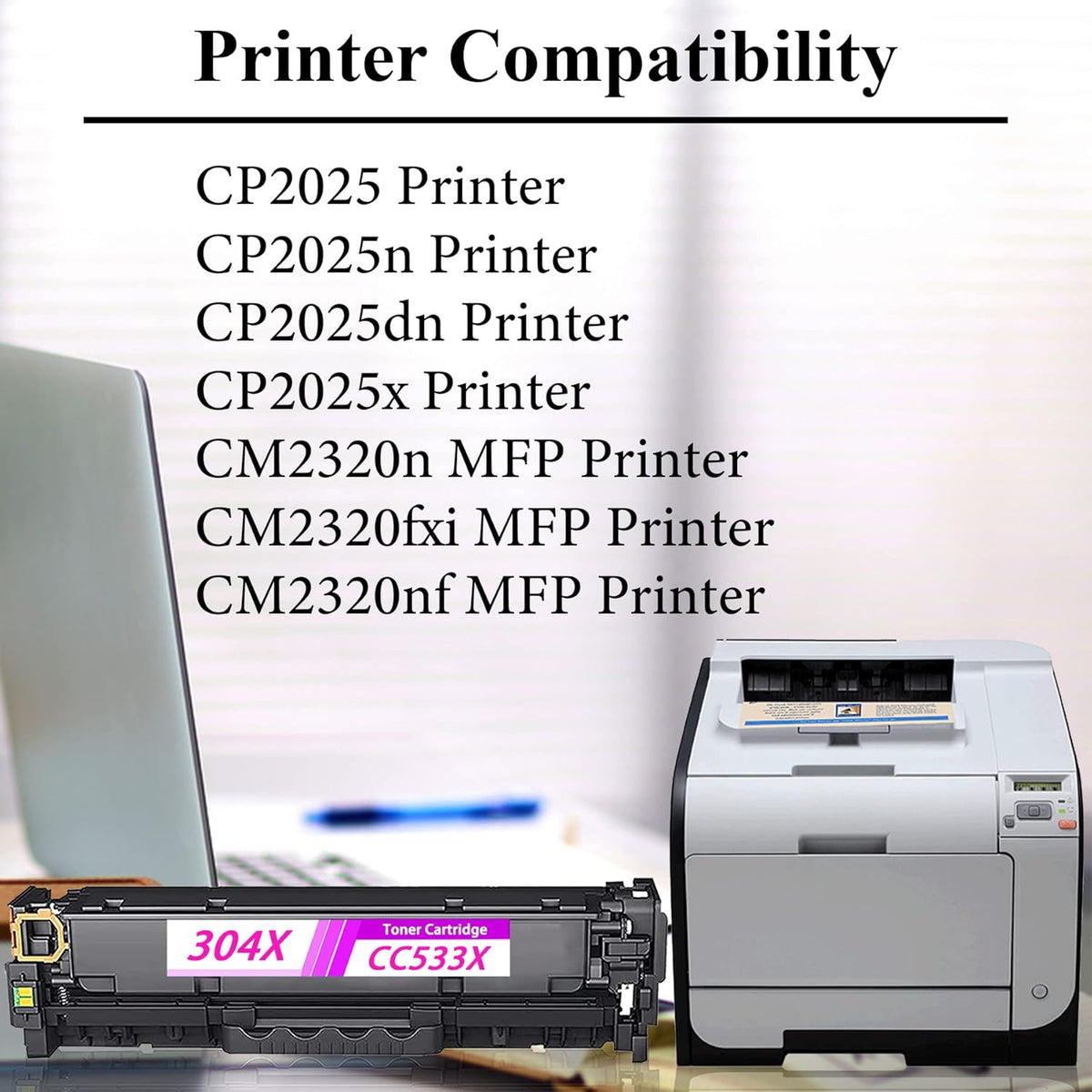 Cyan High Yield Toner Cartridge for HP CP2025 CM2320 Printer O50442