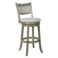 Antique Grey Swivel Stool with Solid Back H6952