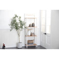 White Wood Shelving Unit L2091
