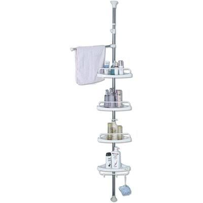 4-Tier Corner Shower Caddy with Towel Bar D20049