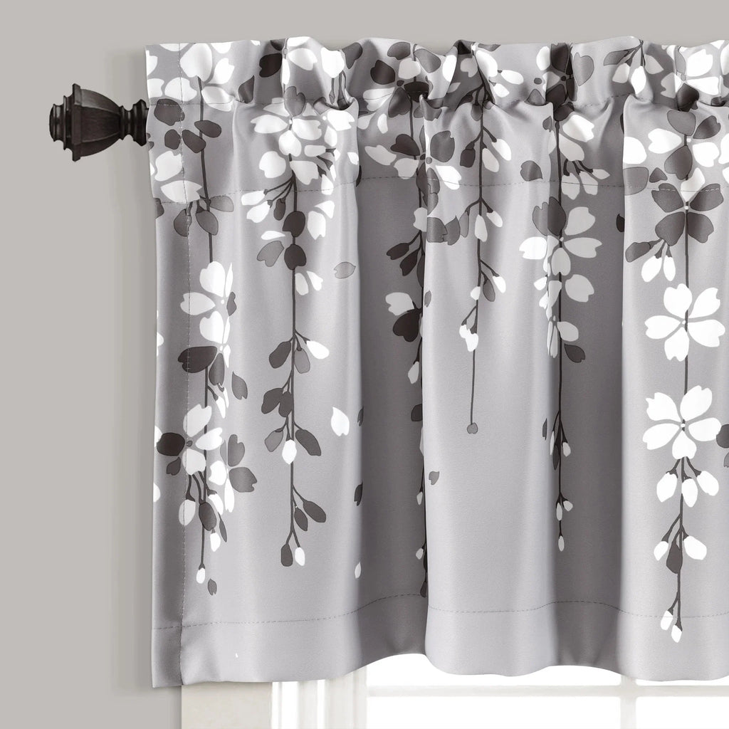 Floral Yellow Polyester Room Darkening Valance V66625