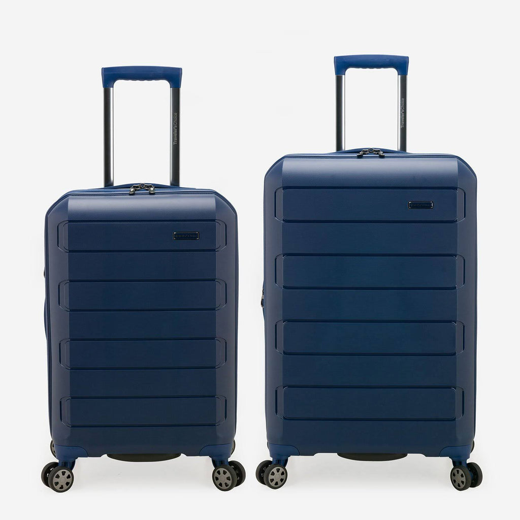 Navy 2-Piece Expandable Hardshell Spinner Set with USB Port L334335