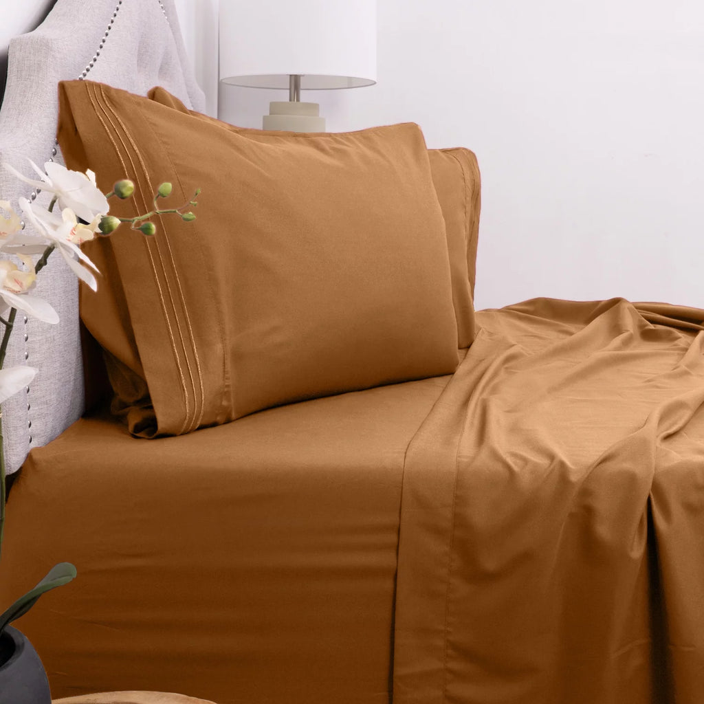 King Mocha 4-Piece Deep Pocket Sheet Set B483351