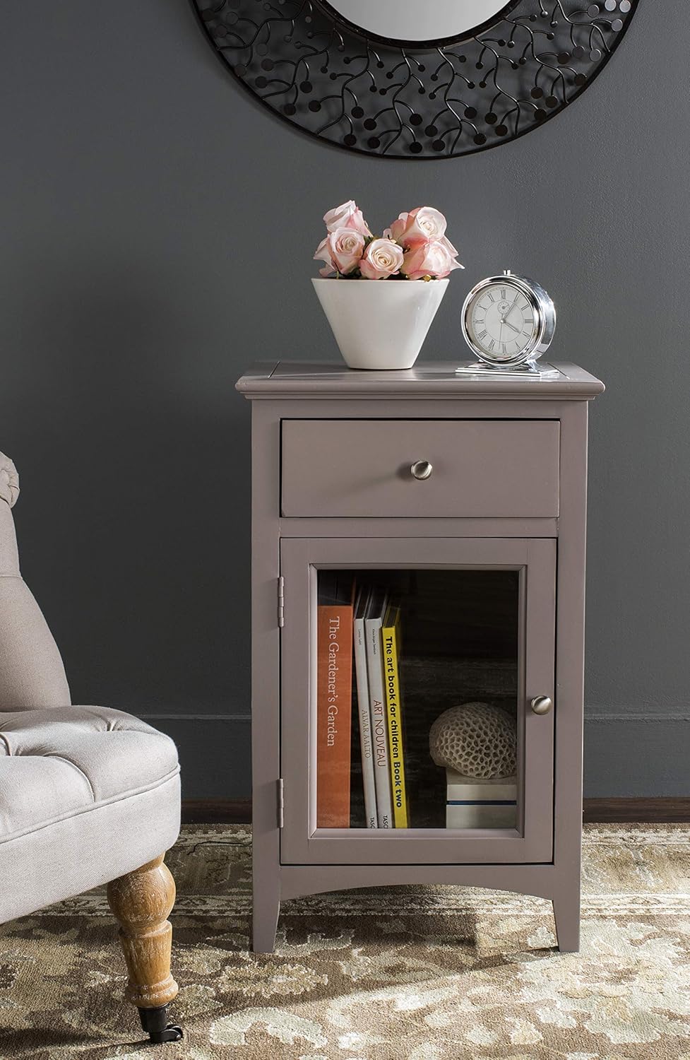 French Grey End Table H10267
