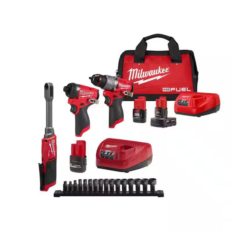 12V Lithium-Ion Brushless Cordless Extended Reach Ratchet Kit B618