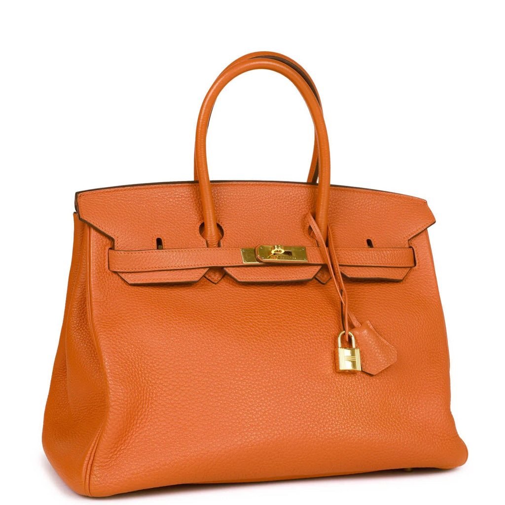 Orange Togo Leather Handbag Q151357