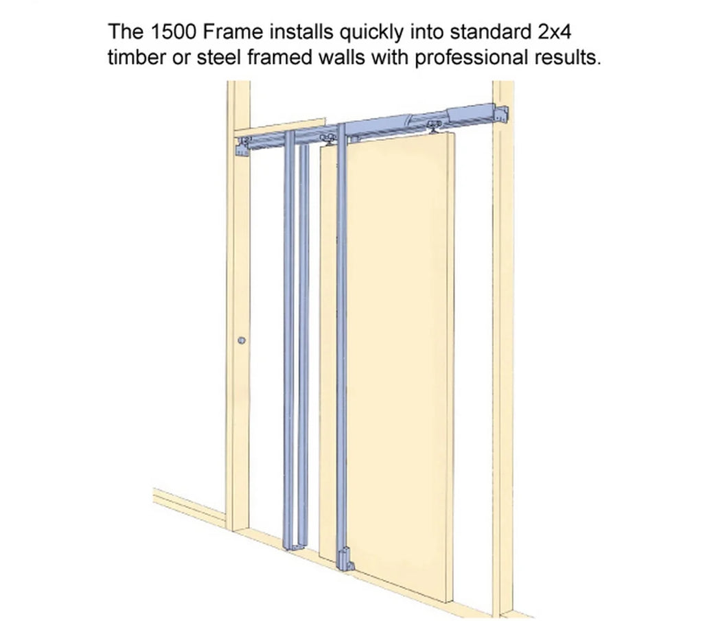 Sliding French Pocket Door 32 x 84 inches with Frosted Glass Solid Wood Interior Door H7795