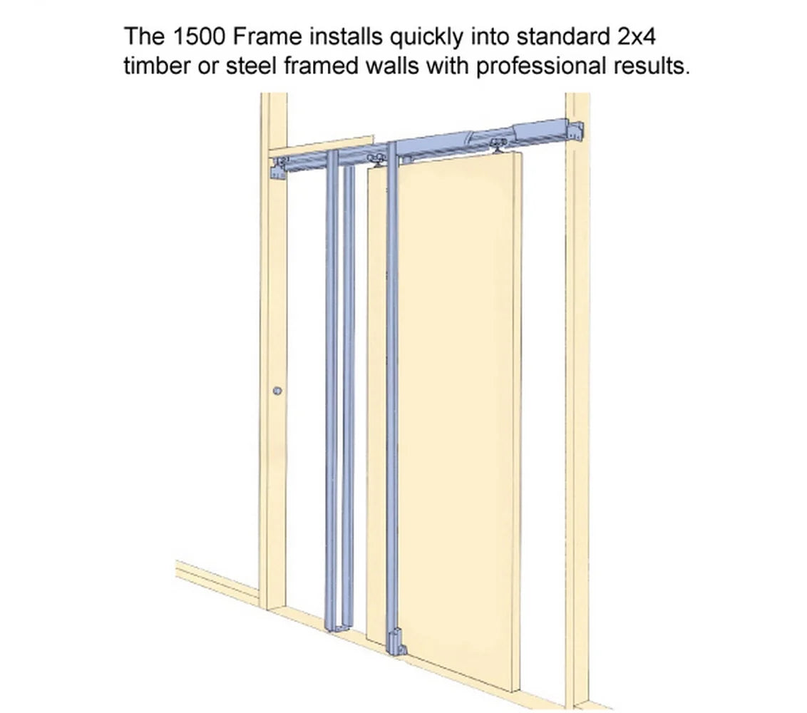 Sliding French Pocket Door 32 x 84 inches with Frosted Glass Solid Wood Interior Door H7795