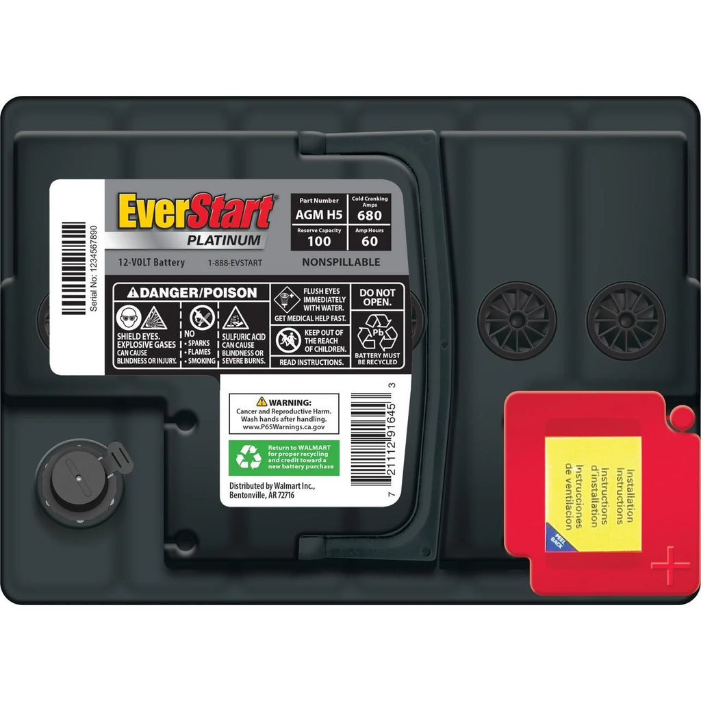 AGM Automotive Battery Group Size H5 12 Volt 680 CCA F22588
