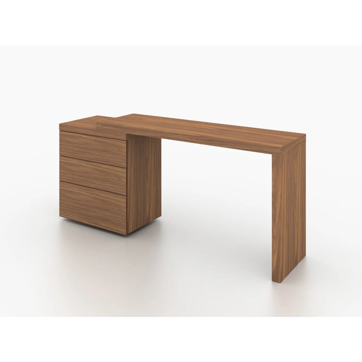 Modern Extendable Engineered Wood Office Desk in Brown C74063