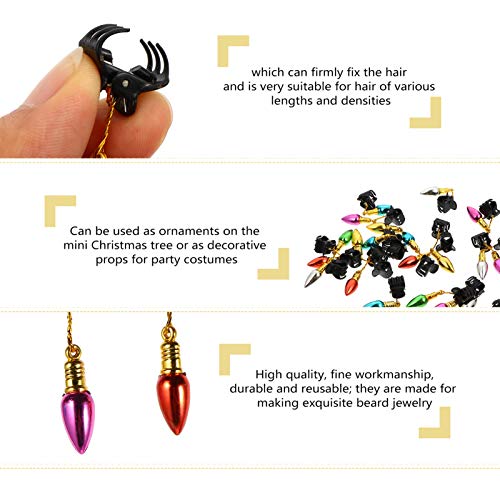 24pcs Christmas Beard Baubles with Clips M7496