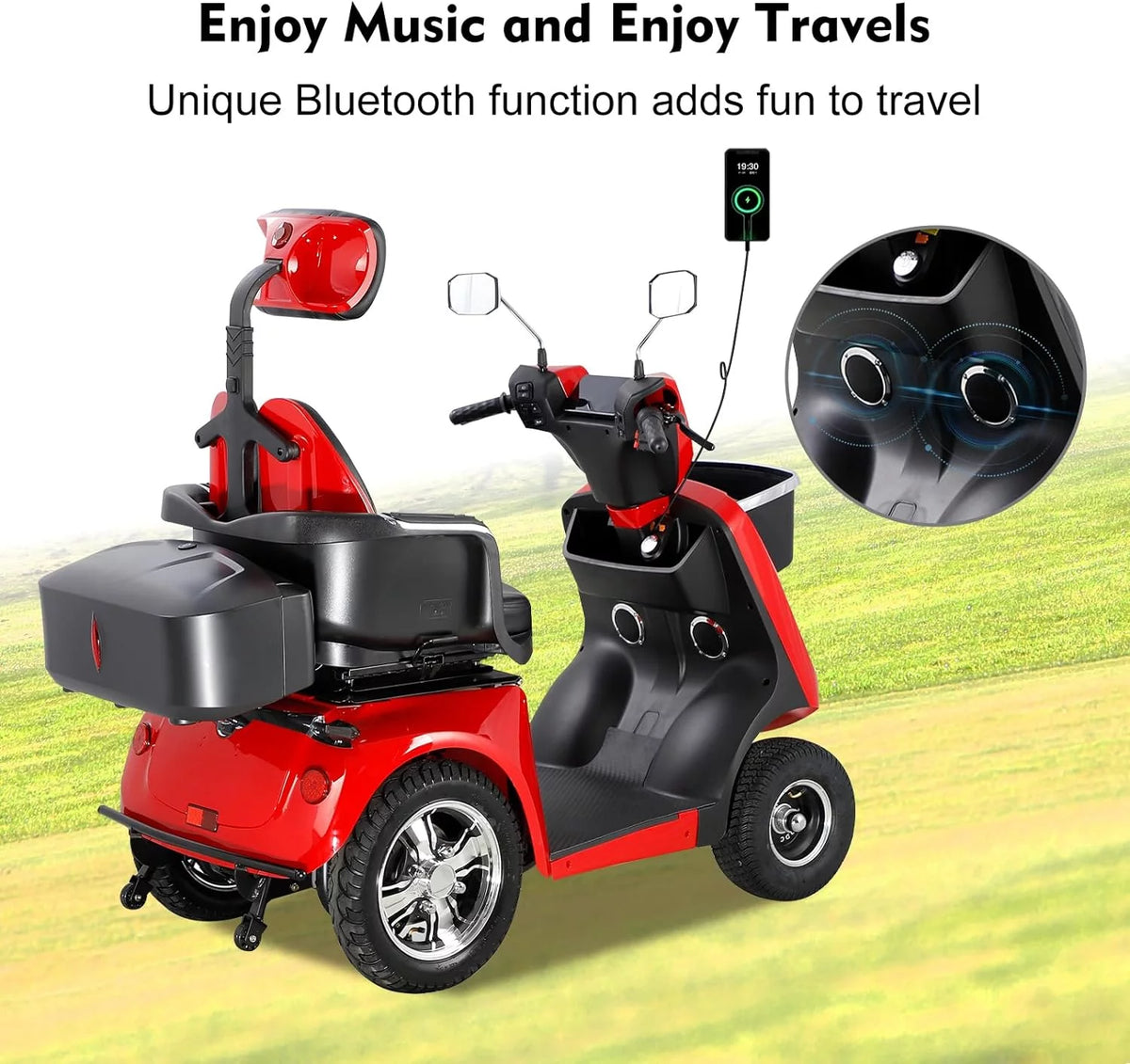 4 Wheel 800W Mobility Scooter 500 lb Capacity W6032