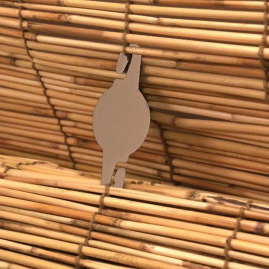 6' x 6' Cord Free Peeled and Polished Reed Roll-Up Outdoor Sun Shade S234