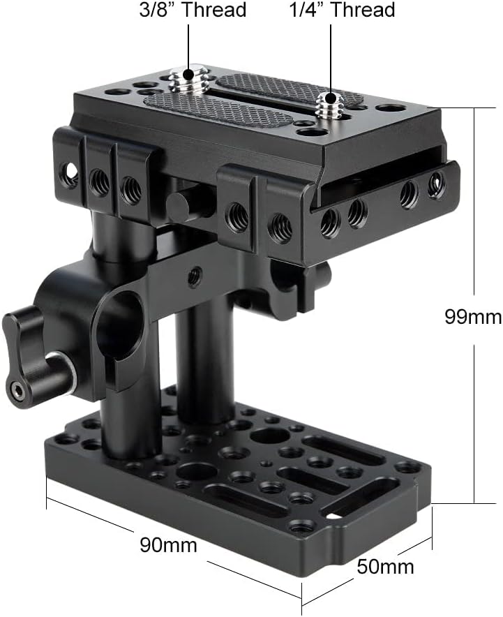 15mm Rail Riser Rig System Quick Release Base Kit with QR Plate Rod Riser Clamp Short Rods G78132