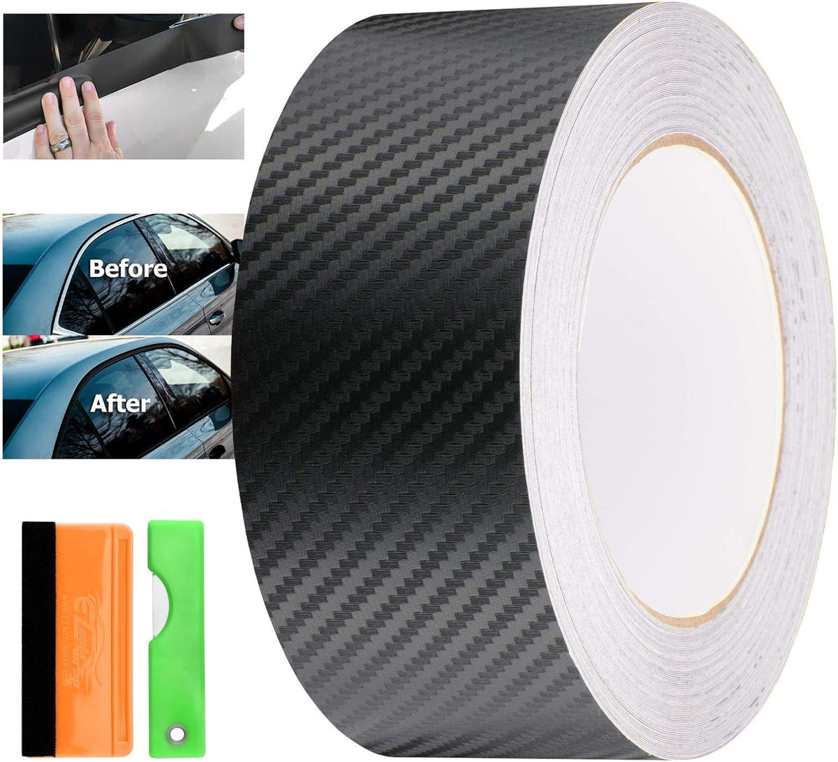 Matte Black Vinyl Wrap Kit 2" x100Ft Pack of 2 M8191