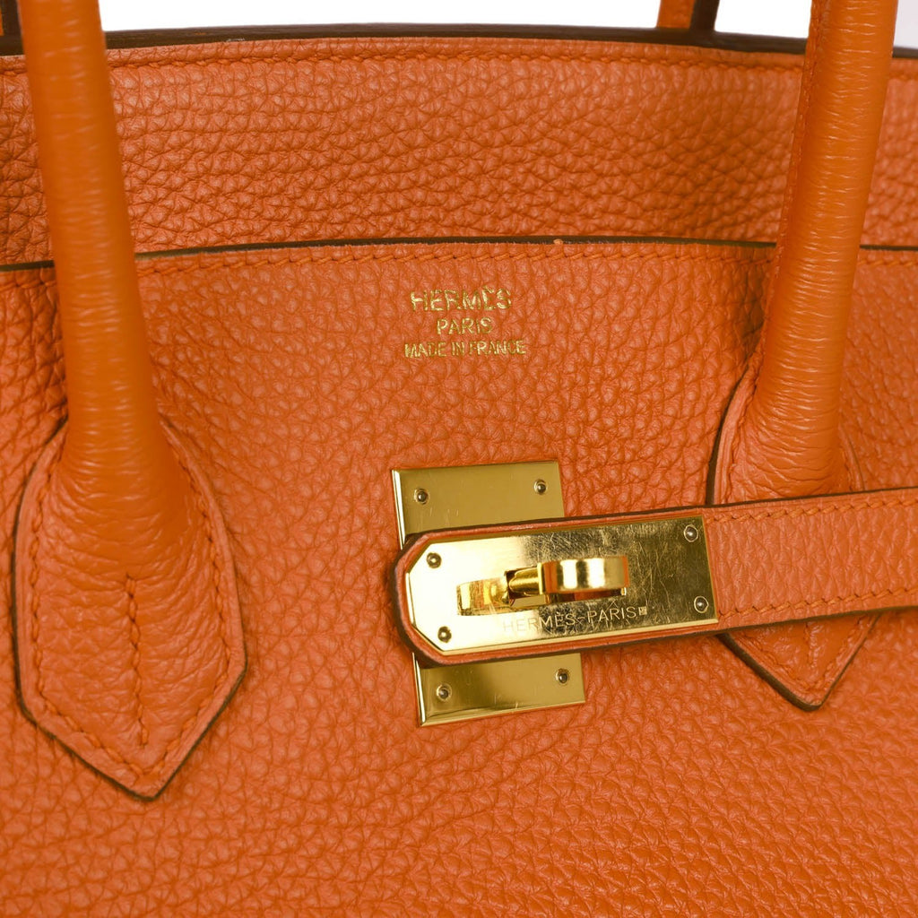 Orange Togo Leather Handbag Q151357