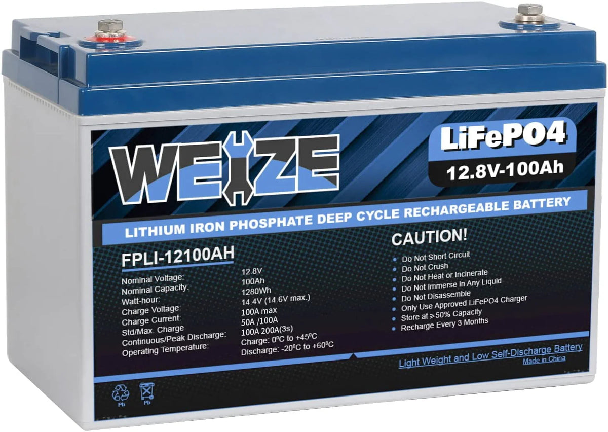 12V 100Ah LiFePO4 Lithium Battery with Smart BMS V66094