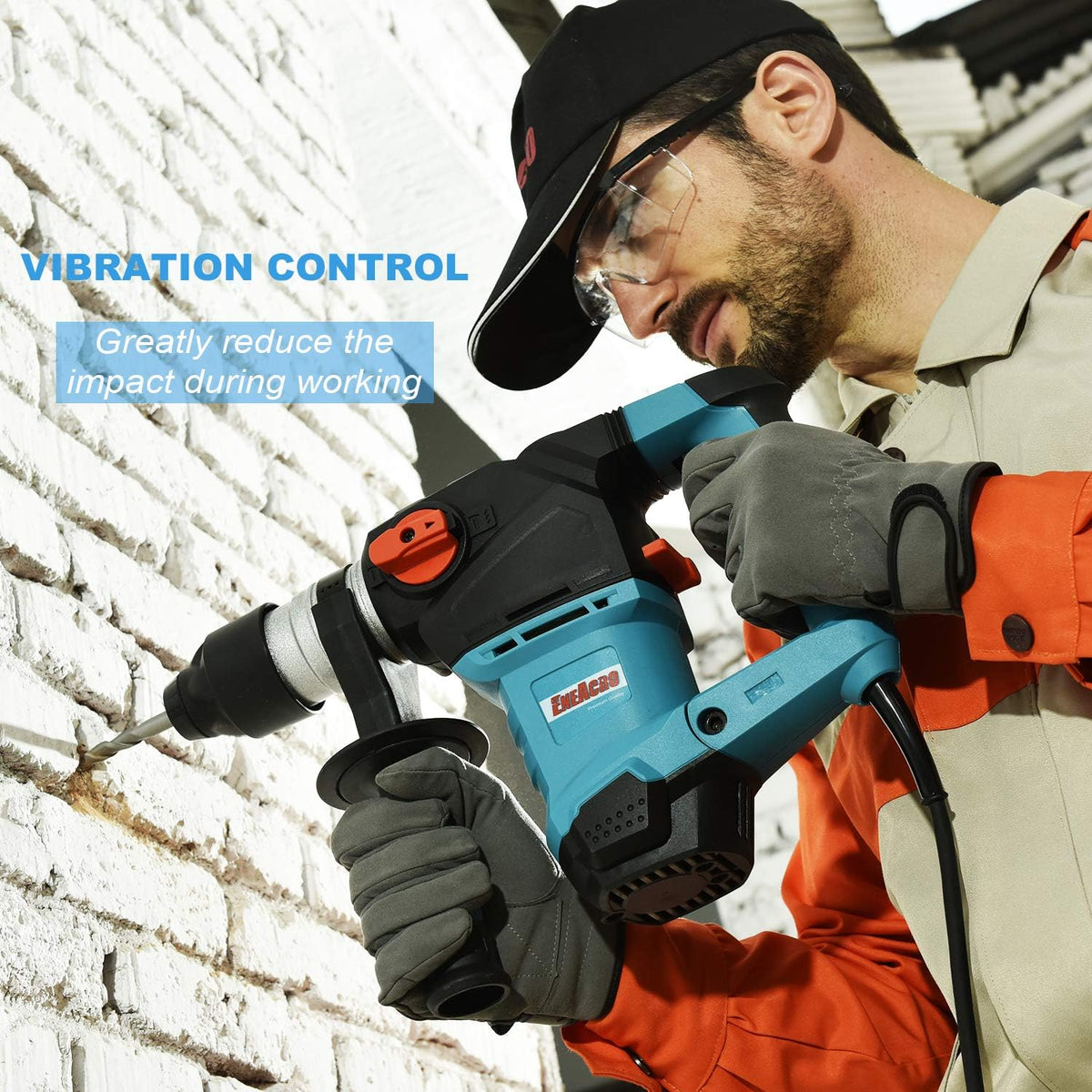 1-1/4 Inch SDS-Plus 12.5 Amp Heavy Duty Rotary Hammer Drill with Case V2651