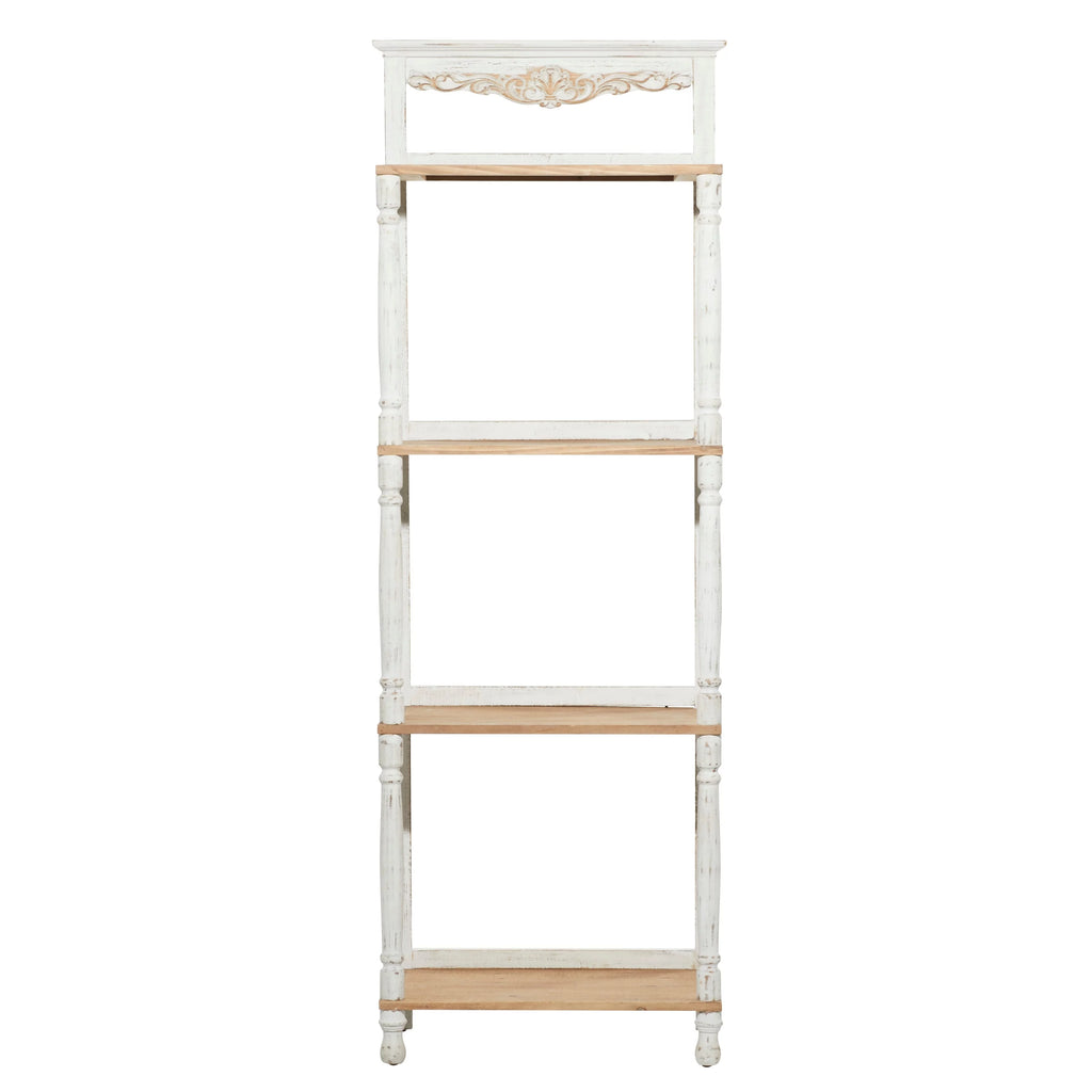 White Wood Shelving Unit L2091