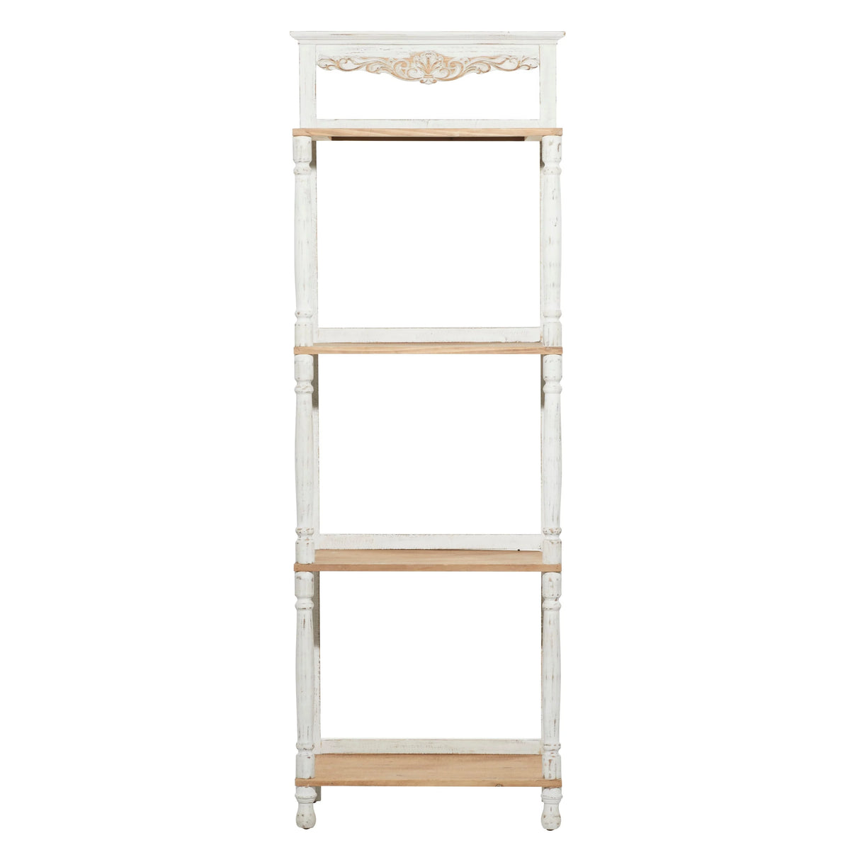 White Wood Shelving Unit L2091