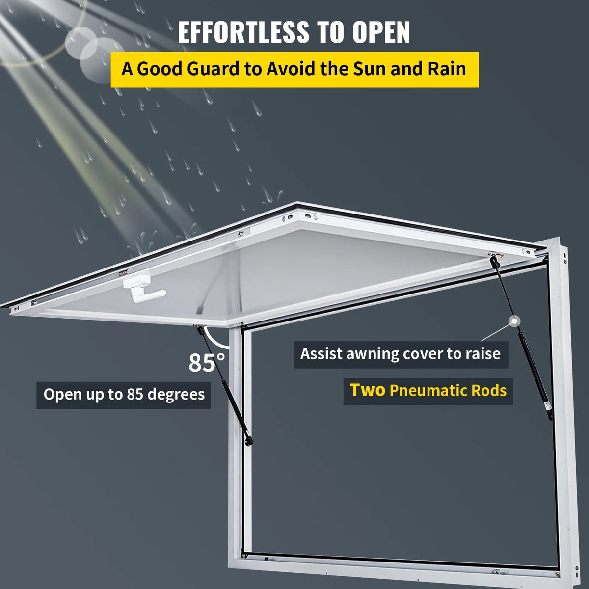 Concession Stand Serving Window with Awning Door N68853