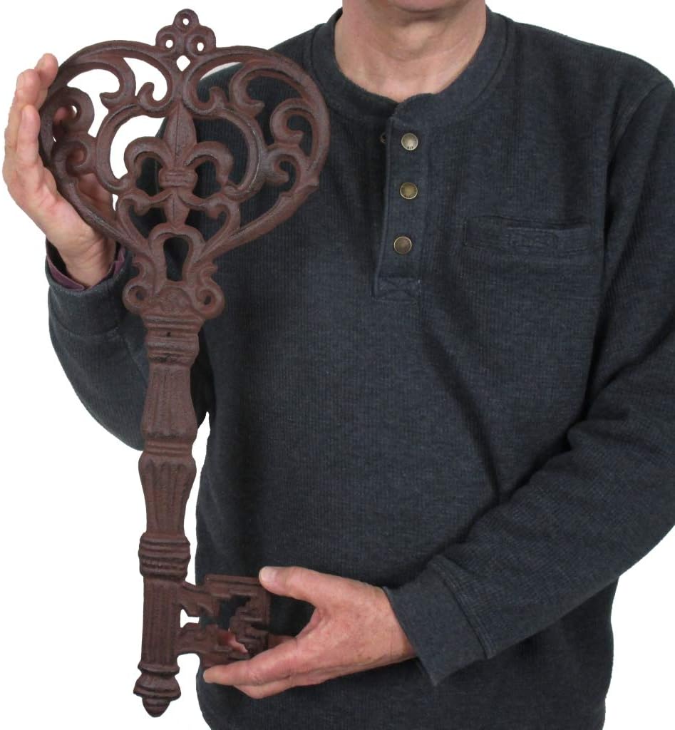 Cast Iron Skeleton Key Wall Decor Pack of 2 I931