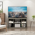French Oak Grey TV Stand Bookshelves S7889
