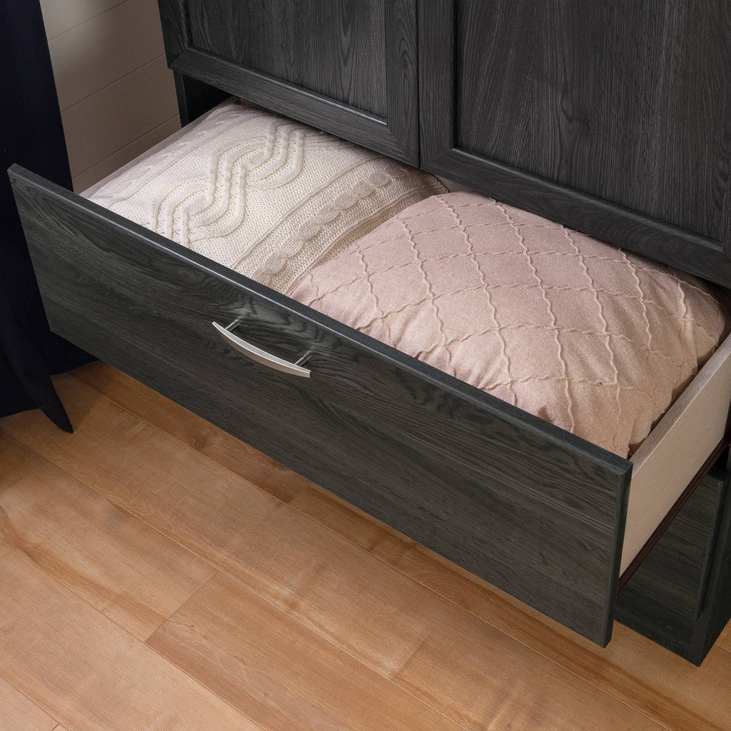 Gray Oak Wardrobe Armoire T46979