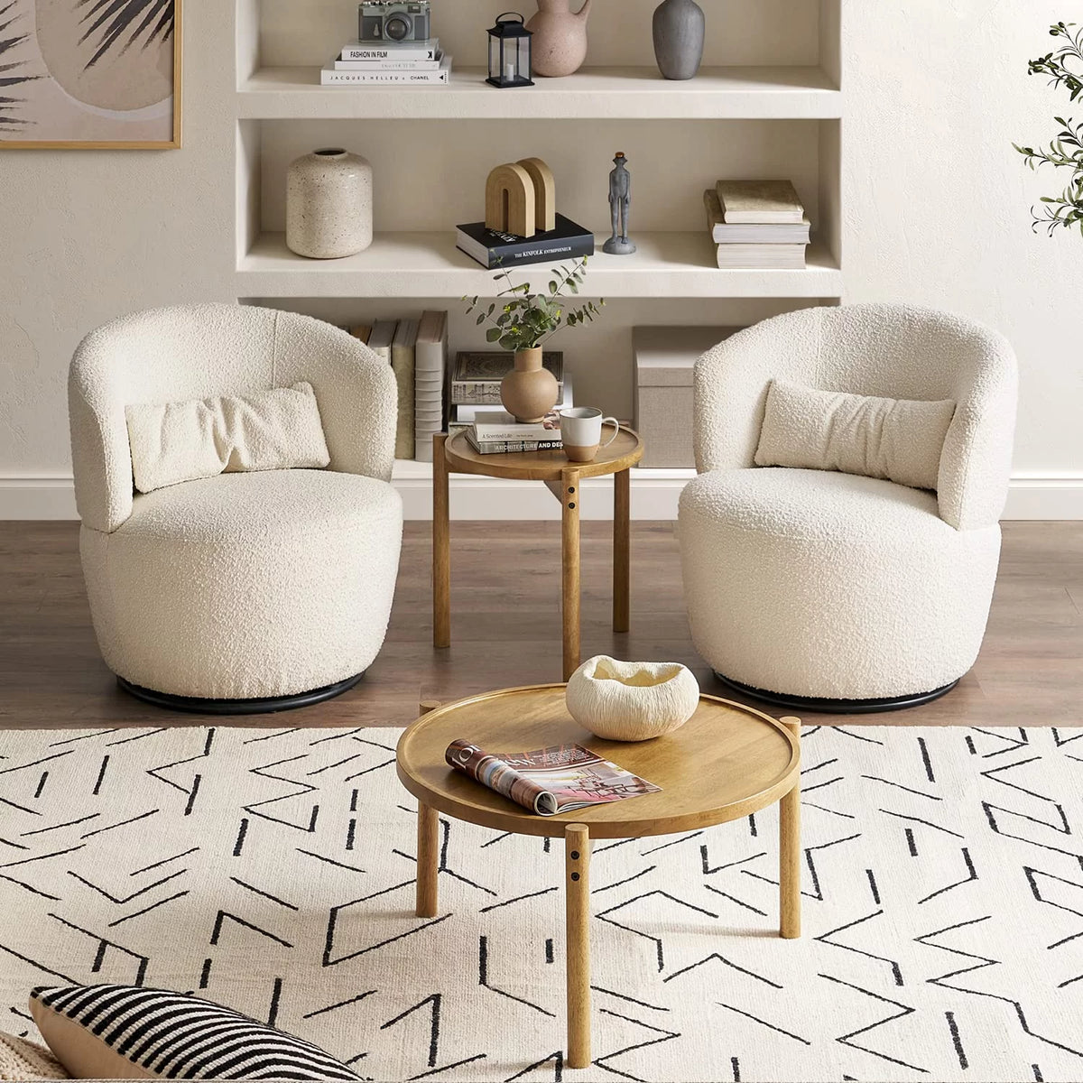Round Solid Wood Coffee Table B5153
