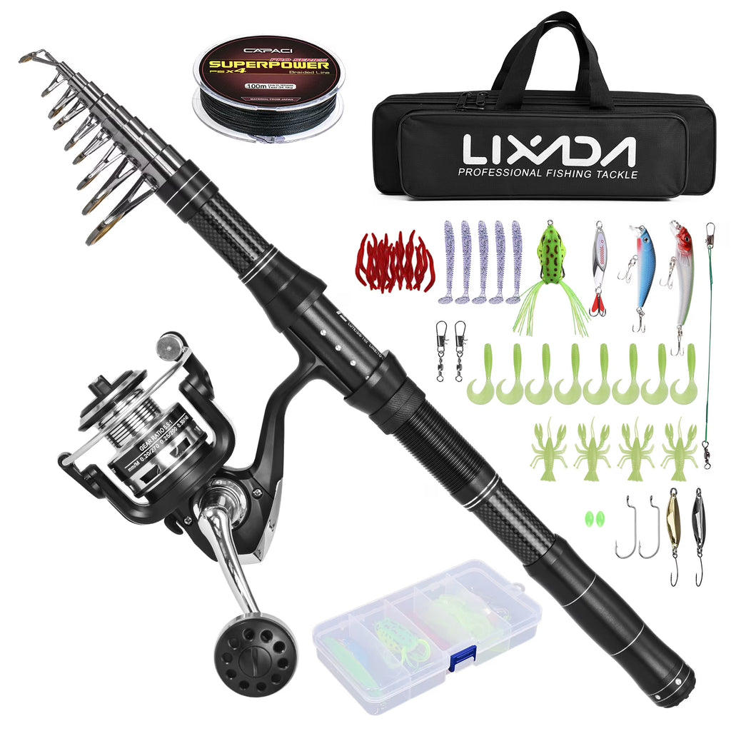Telescopic Pole Reel Combo Set U858