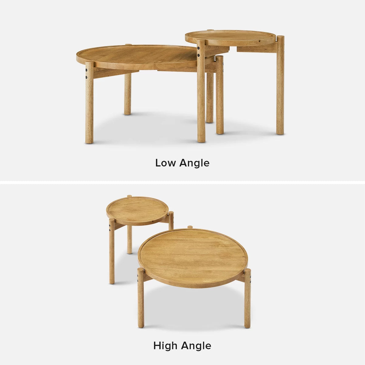 Round Solid Wood Coffee Table B5153