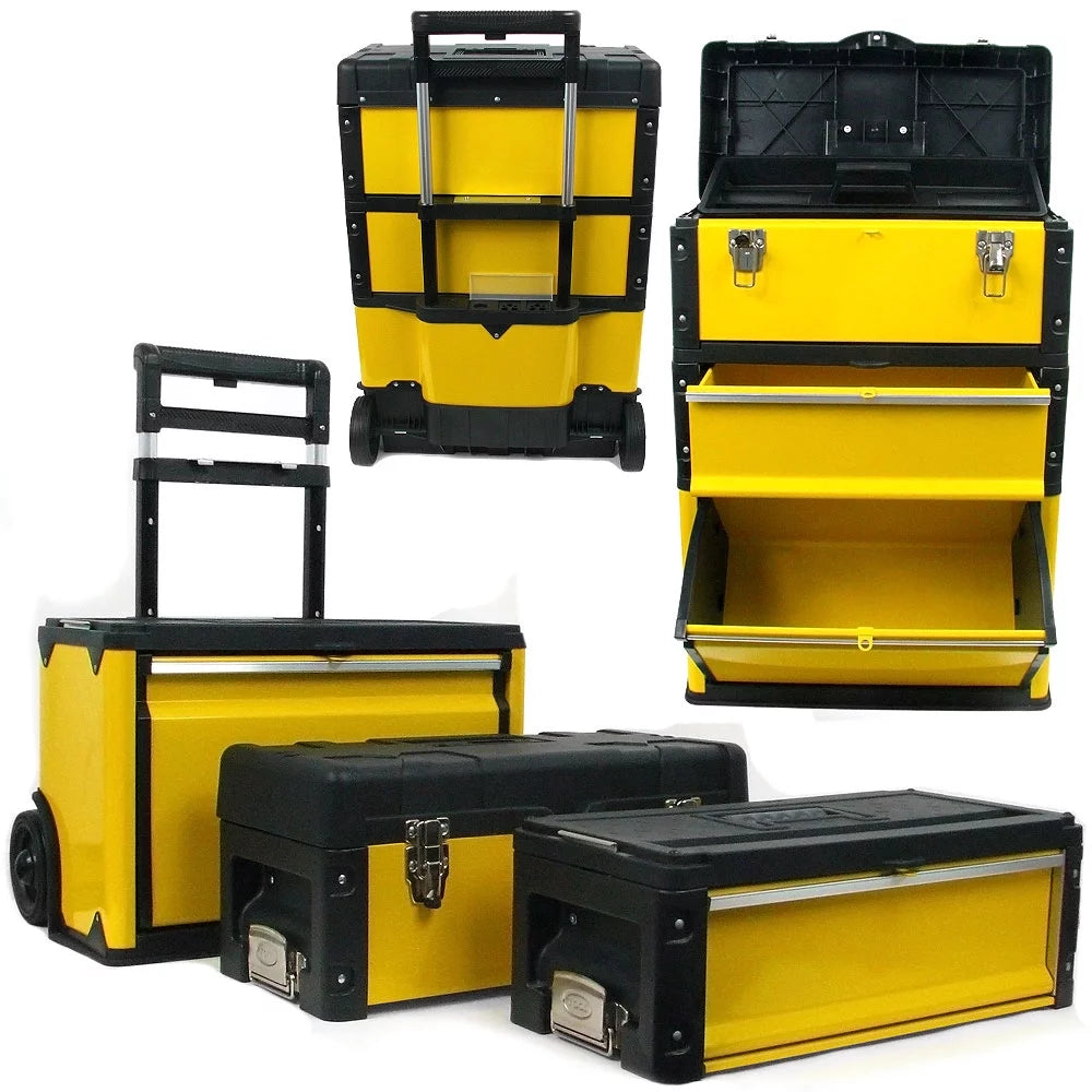 Portable 3-in-1 Tool Box with Wheels U4635