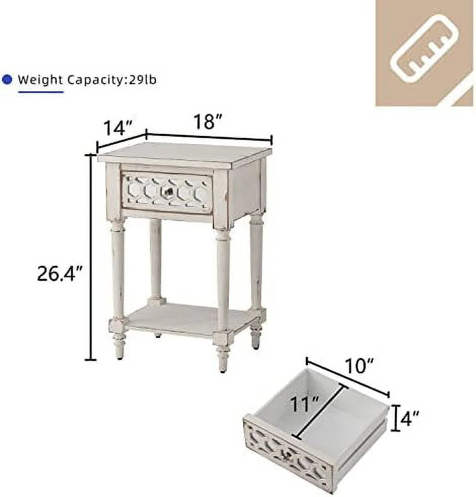 3 Drawer Wood Grain End Table B147