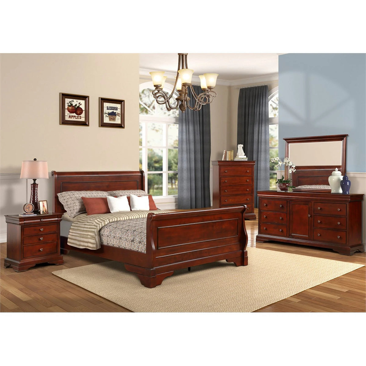Wood Full Bed D3321