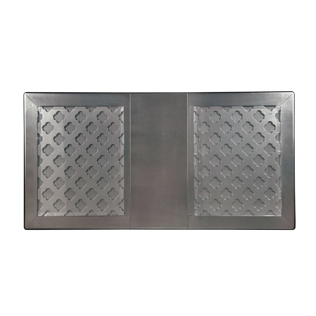 Silver Glass Table with Leaf W511449