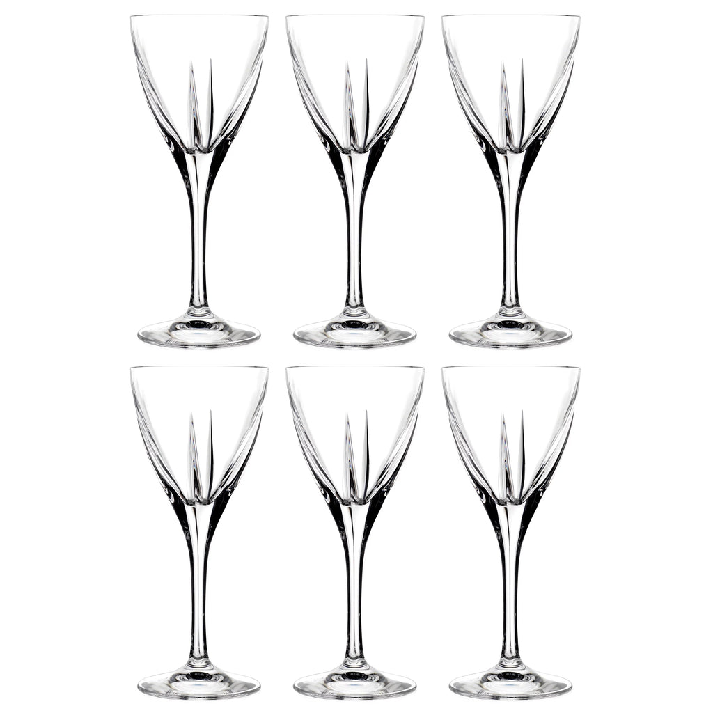 Glass Stemmed Wine Goblets Set of 6 P6240
