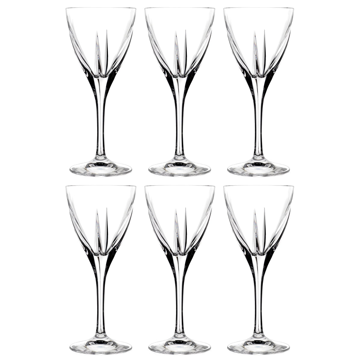 Glass Stemmed Wine Goblets Set of 6 P6240