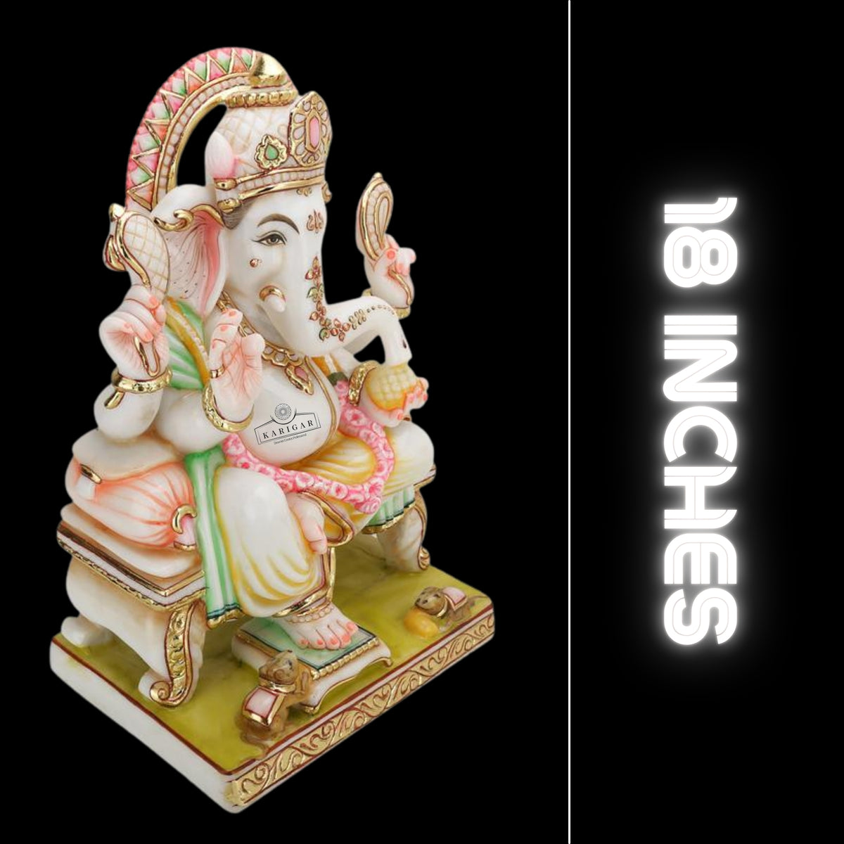 White Marble Ganesha Statue Q94447
