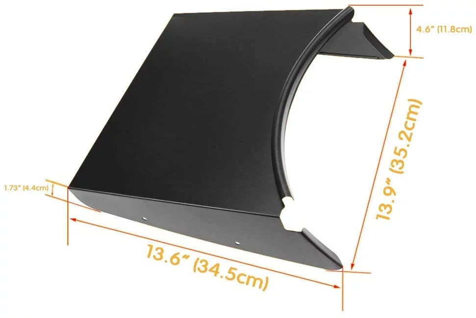 Black Powder Coated Steel Grill Table Shelf H880