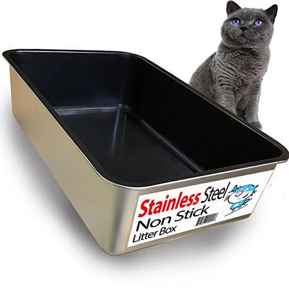 XL Non-Stick Stainless Steel Cat Litter Box C161062