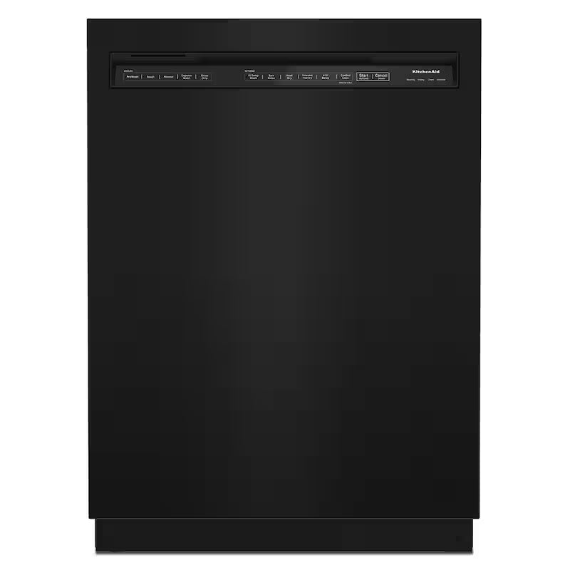 24 in. Black Front Control Dishwasher with Stainless Steel Tub L166