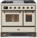 Antique White Dual Fuel Propane Gas Range J594