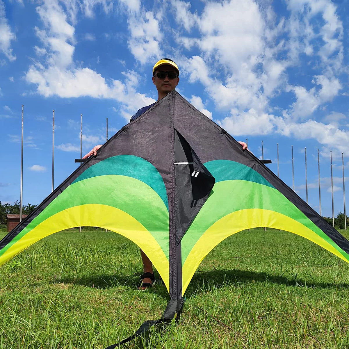 Black Green Giant Delta Kite R42908
