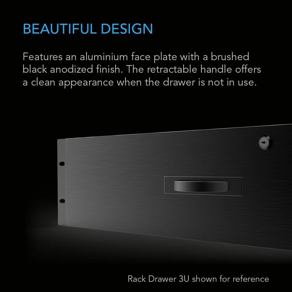 Rack Mount Drawer 4U with Aluminum Faceplate with Lock and Key I33452